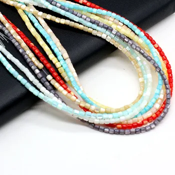 Perle od prirodnih slatkovodne školjke Različitih boja, Mali Cilindrični Fin perle Za izradu nakita, Pribor za izradu narukvica i ogrlica DIY