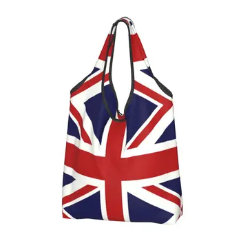 Union Jack Zastava velike Britanije Torba-Тоут Za Trgovine Shopping Ženska Кавайная Torba-Шоппер Na rame Velikog Kapaciteta