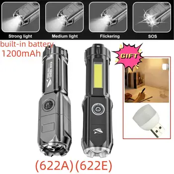 Moćna led svjetiljka, punjiva USB 18650, vodootporan, zoom, ribolov, Lov, 100000 lumena, led tactical flashlight