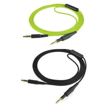 Prijenosni kabel iz 2 predmeta, Audio kabel sa kontrolom glasnoće za mikrofon i za slušalice AKG K430 K450 K451 K452 Q460, crna i zelena