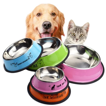 Zdjela za Kućne Ljubimce Mačka Crtani Pas Lonac Od Nehrđajućeg Čelika Zdjela Za Kućne Ljubimce Ulagač Gamelle Chien Boca Vode Hrana za pse i mačke ulagač