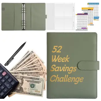 52-Tjedni notepad sa izazovima, koji štedi novac notepad sa конвертами, portable notepad formata A5, planiranje proračuna, organizator za novac, vodootporan bilježnica za novac