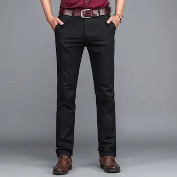 2023 Proljeće nove muške elastična mekana hlače klasičnog stila Regular Slim Fit, gospodo svakodnevne hlače u poslovnom stilu čvrste marke A09