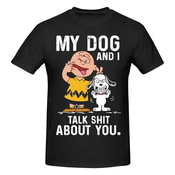 Mi smo sa psom puno govori o tebi, zabavna majica za vlasnika psa, crna