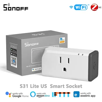 SONOFF S31 Lite Smart Plug US WiFi / Utičnica za napajanje Zigbee 15A App / Glas / Lokalno i Daljinsko Upravljanje za Rad sa SmartThings Alexa Google Home