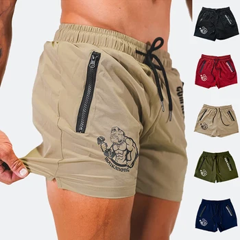 Muške kratke hlače s po cijeloj površini, ljetni быстросохнущие bočni dvostruke džepova, dizajnerske kratke hlače za trčanje, košarku, treninga u teretani.