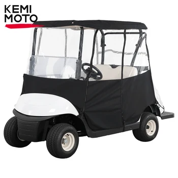 KEMIMOTO 600D 2-Putnički Golf-kar sa PVC Kućište, Vodootporan odjeća za kišu za Klub Vozila za EZGO for Drive, Preklop Dvostruka Vrata na munje