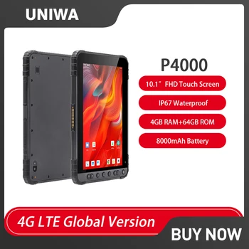 Globalna verzija UNIWA P4000 Solidne Tableta Vodootporan IP67 10-inčni FHD 3 GB + 32 GB / S 4 GB + 64 GB 13 MP 8000 mah Android 4G Tablet PC NFC