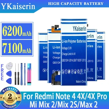 YKaiserin BM50 BM49 BM3B BN41 BN43 Baterija Za Xiaomi Mi Mix 2 2S 2 Za Max Redmi Note 4 4X Pro Note4 Note4X Note4X Pro Batterij