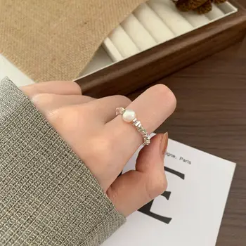 Prsten od ломаного srebro SHANICE S925 uzorka, расшитое perle, ženske Korejski modni nakit, mala slatka je super prsten na prst