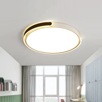 Crna, bijela, zlatna led stropna svjetiljka za dnevni boravak spavaća soba kuhinja wc-a hodnika okruglog oblika od kovanog željeza s pozadinskim osvjetljenjem