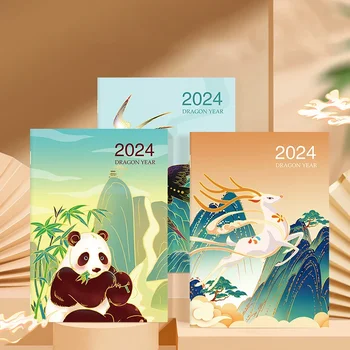 Novi notepad 2024 godine, Kineski Modni Kalendar, planer, podsjetnik, dnevni kalendar, raspored poslova, popis obveza, organizator za rasporeda, tiskanice