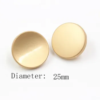 25 mm glatke metalne gumb zlatne boje za ukrašavanje veste, kaputi, gumbi, pribor DIY 10 kom./lot JS-0021