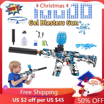 Plišani električni pištolj Glock Water Ball Automatic 10000 Hydrogel Outdoor Pucanje Igra Guns Dječji festival, poklon igračka za djecu