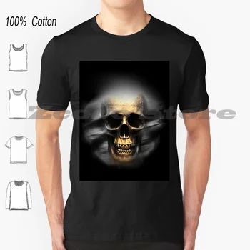 Lubanja u majice od 100% pamuka zgodan high-end lubanju, Lubanje, Mrtve kosti, Kosti, Smrt, Dark Gothic Pakao, Metal, Heavy metal