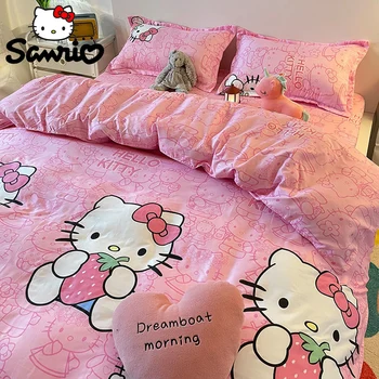 Sanrio Hello Kitty Deka Skup Posteljinu Proizvodi Slatka Crtani Krevetu Jastučnicu Krevetu za Žene Djevojke Odrasle Djece Poklon